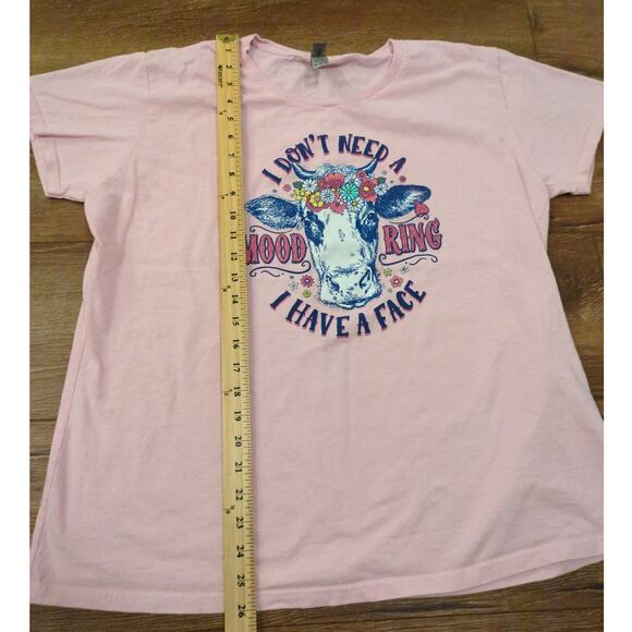 I Don't Need a Mood Ring I Have a Face Women XXL Shirt Flower Princess Cow Swift - Picture 4 of 6